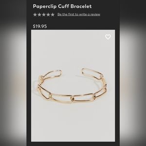 Paperclip cuff bracelet